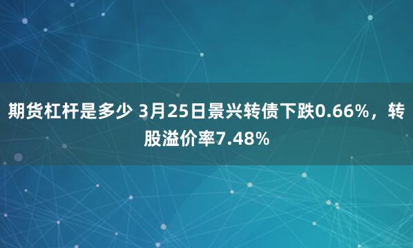 期货杠杆是多少 3月25日景兴转债下跌0.66%，转股溢价率7.48%