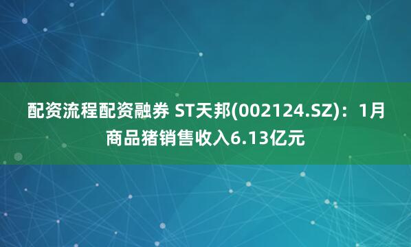 配资流程配资融券 ST天邦(002124.SZ)：1月商品猪销售收入6.13亿元