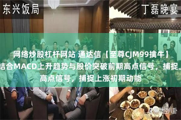 网络炒股杠杆网站 通达信【至尊CJM99擒牛】主图指标,，结合MACD上升趋势与股价突破前期高点信号，捕捉上涨初期动能