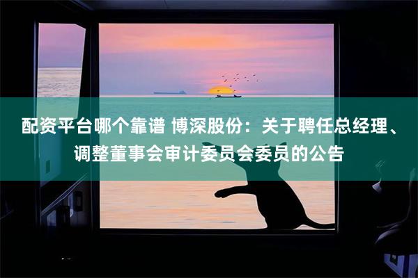 配资平台哪个靠谱 博深股份：关于聘任总经理、调整董事会审计委员会委员的公告